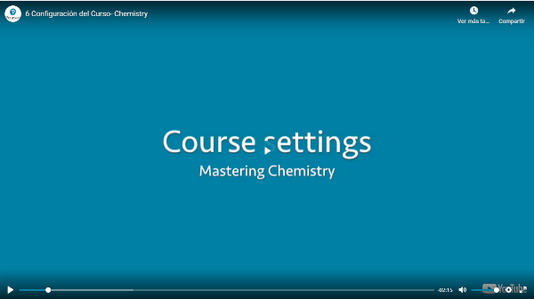 Configuración del curso